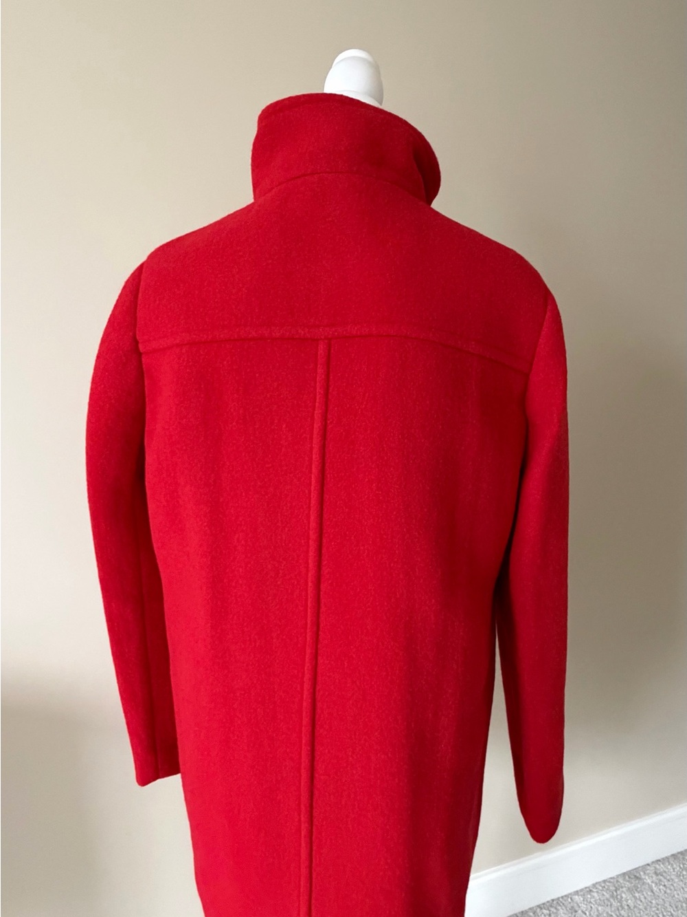 J.Crew Factory City Coat with Button Neck in Classic Cardinal Red - Picture 8 of 10